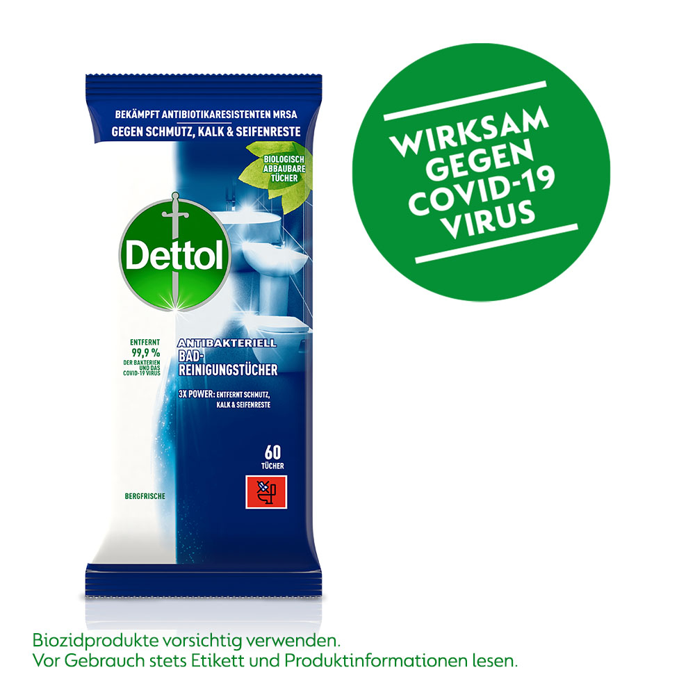 (3 Pack à 60 Stk.) Bad Reinigungs Tücher Badezimmer Feuchttücher (3193975) - Bergfrische