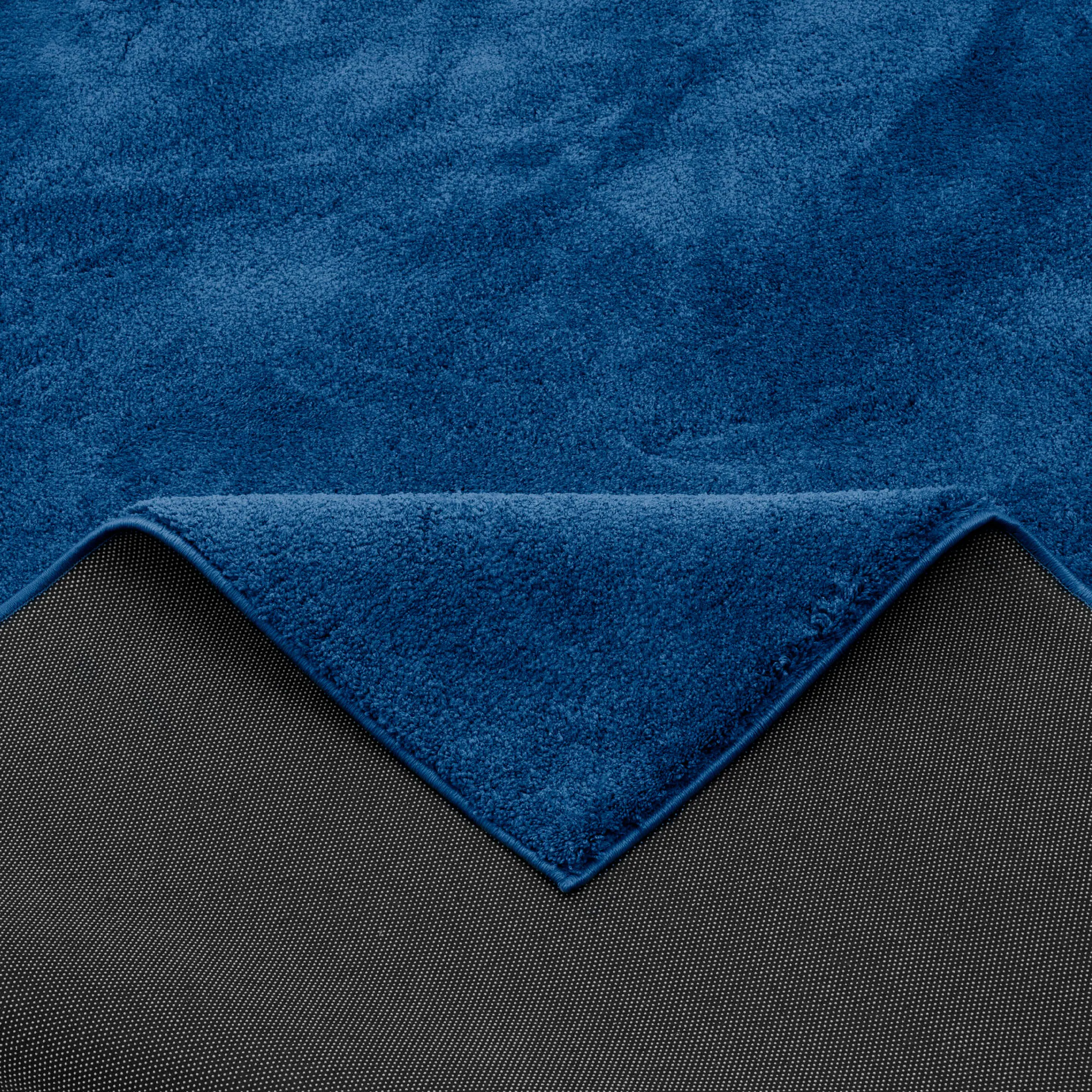 Pergamon Kinderteppich Super Soft Hochflor Silky Kids Dunkelblau