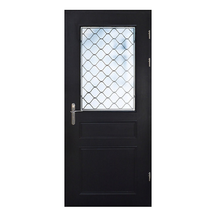 Porte d'entrée FORTIA bois Bolata 98 x h.218 cm poussant gauche