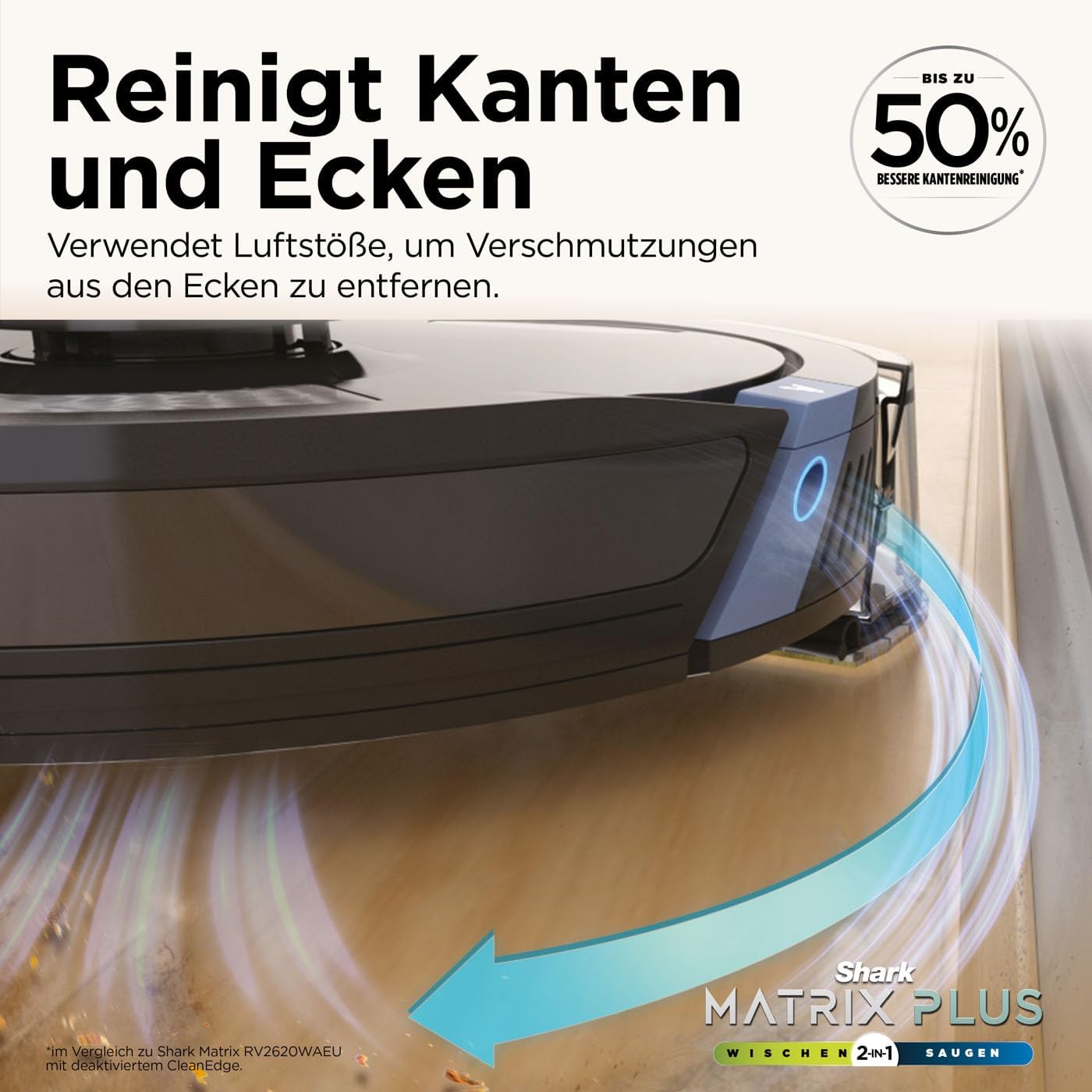 Shark Matrix Plus 2-in-1 Saugroboter mit Wischfunktion und Absaugstation, Selbstreinigend, Selbstentleerend, für Tierhaare, Teppich und Hartböden, 14,5 cm flach, schwarz