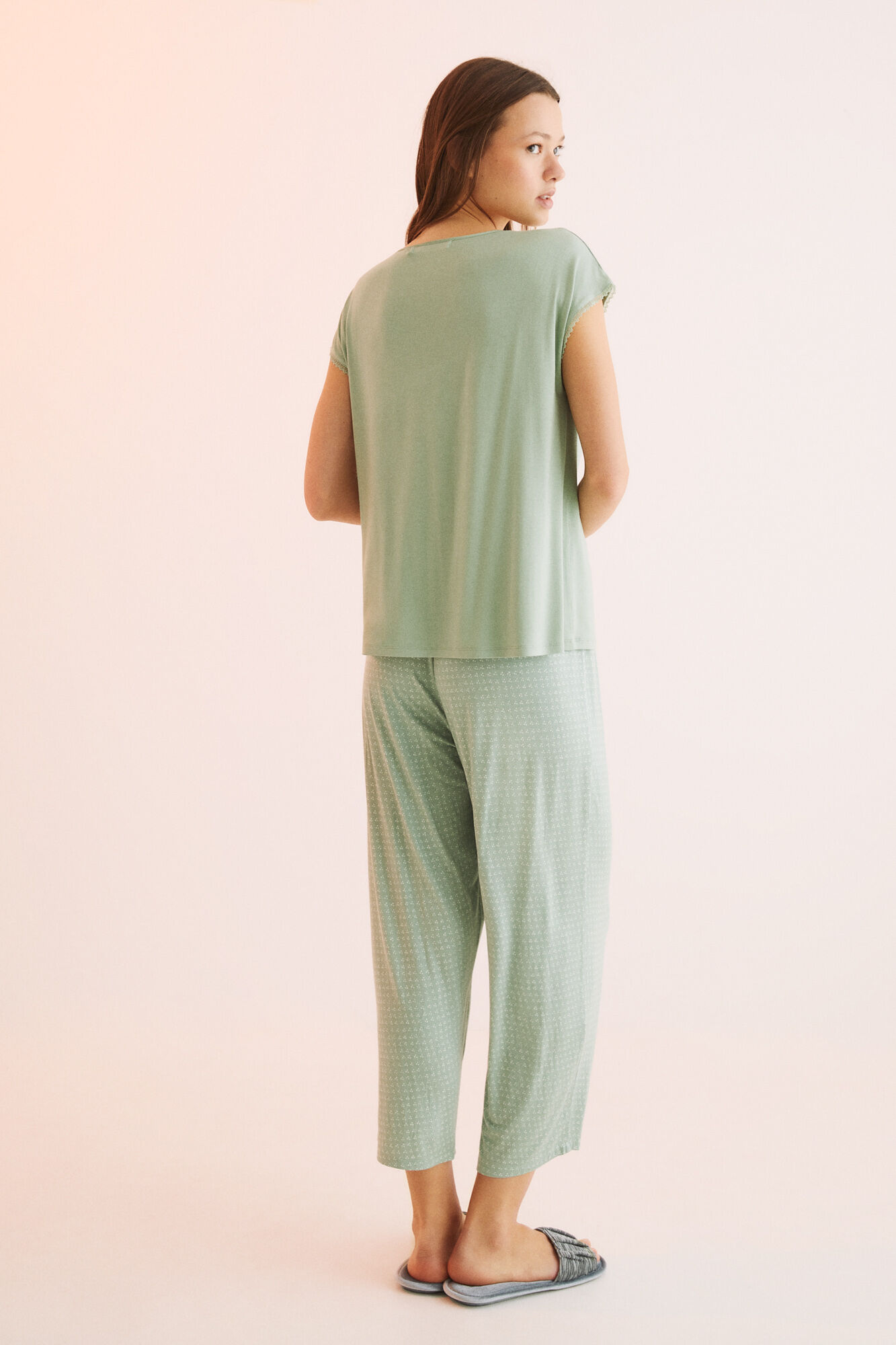 Pijama comprido verde - verde