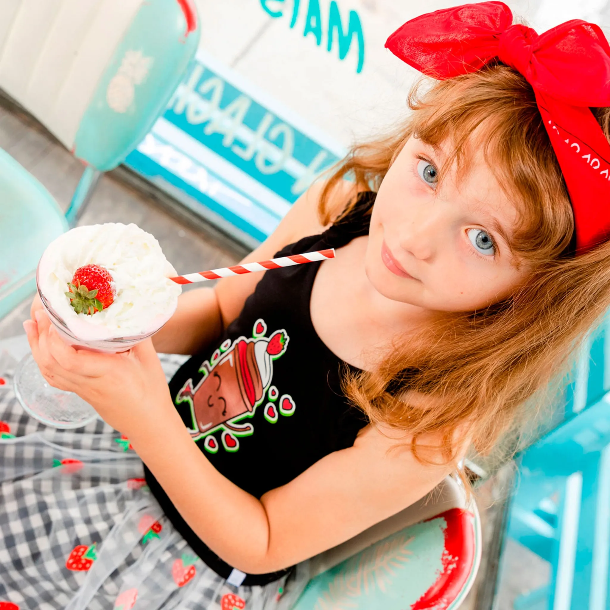 Deux par Deux Camisole Fraise 7-10ans