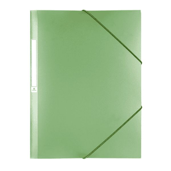 Carchivo Pasta com Aba e Etiqueta, Verde Metálico
