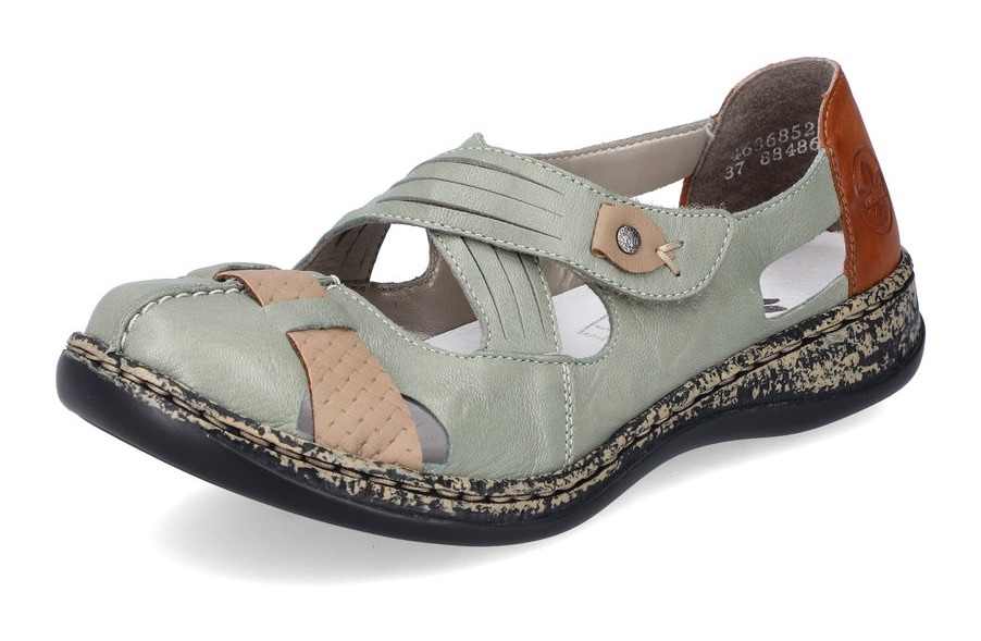 Rieker Klettschuh  Spangenschuh, Slipper, Sommerschuh mit Cut-Outs