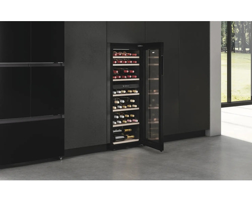 HAIER HWS77GDAU1 wijnkoeler, afmetingen (B x H x D): 49,7 x 133 x 58,5 cm, koelvak: 190 l, capaciteit: 77 flessen