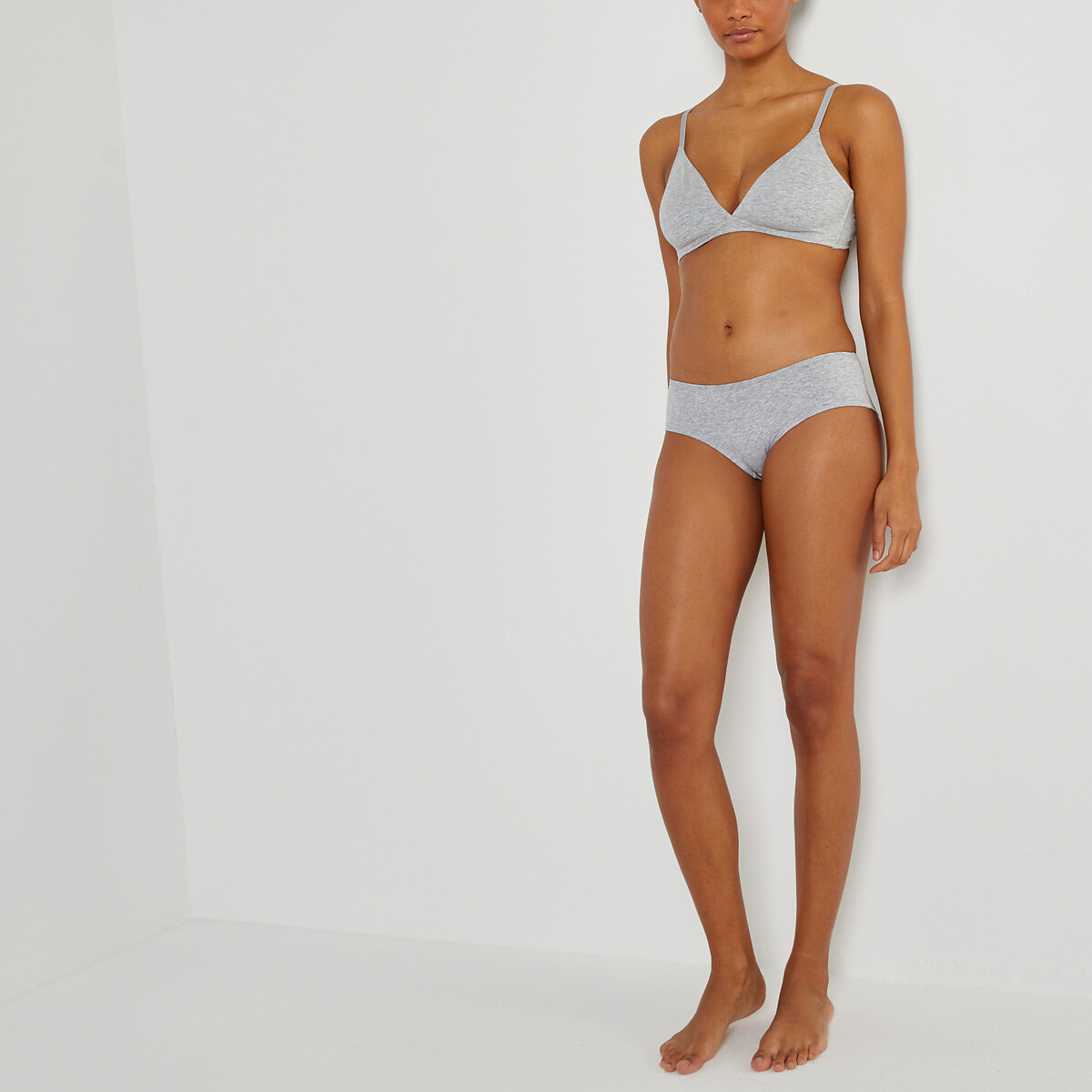 COLEÇÕES LA REDOUTE<br>Sutiã triangular, todo em algodão liso, Cottone
