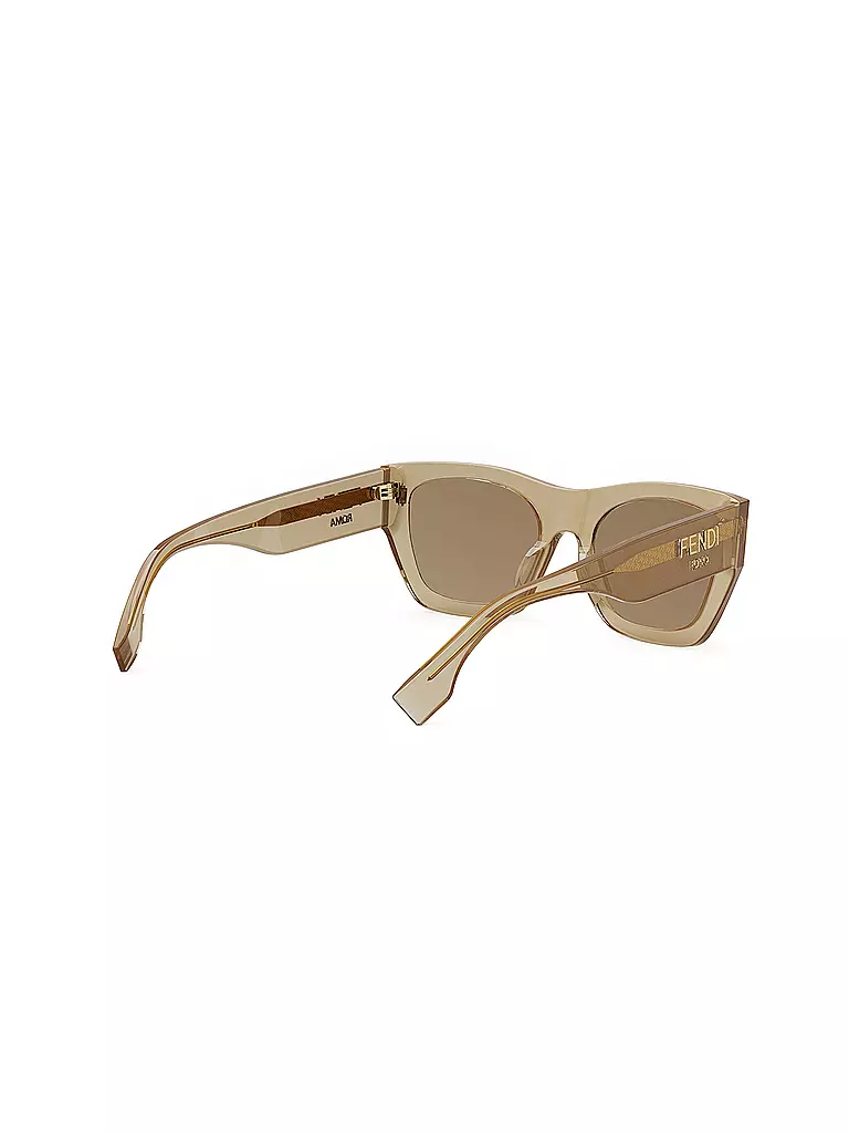FENDI FENDI Roma braune eckige Sonnenbrille beige