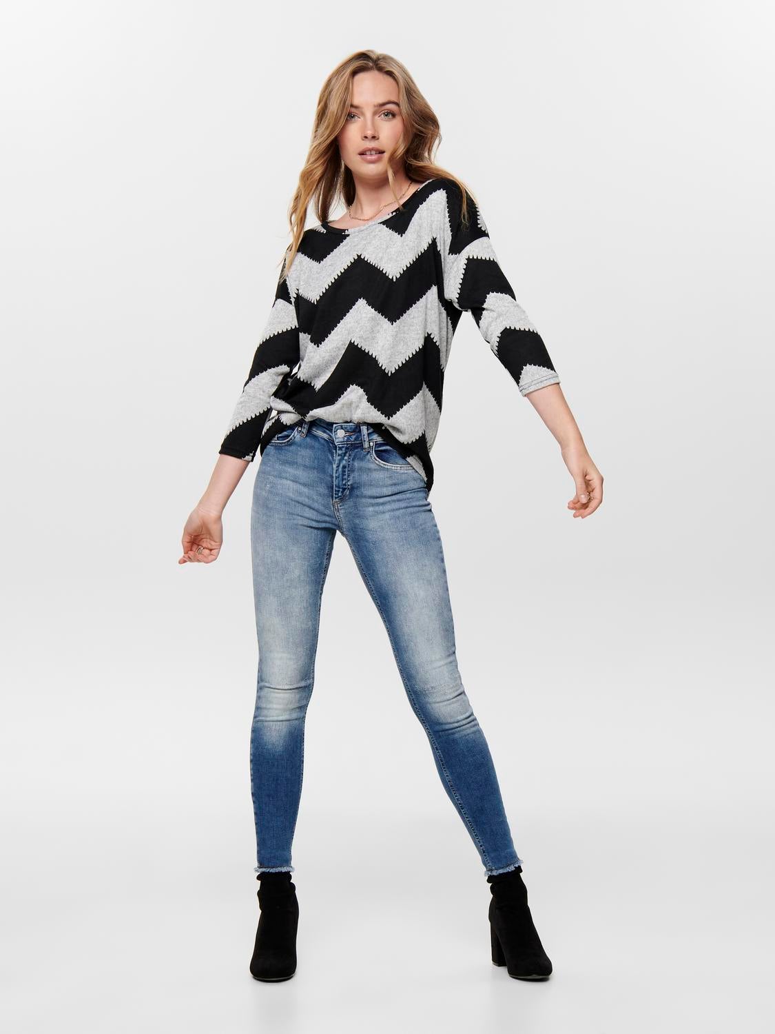 ONLELCOS Top Light Grey Melange