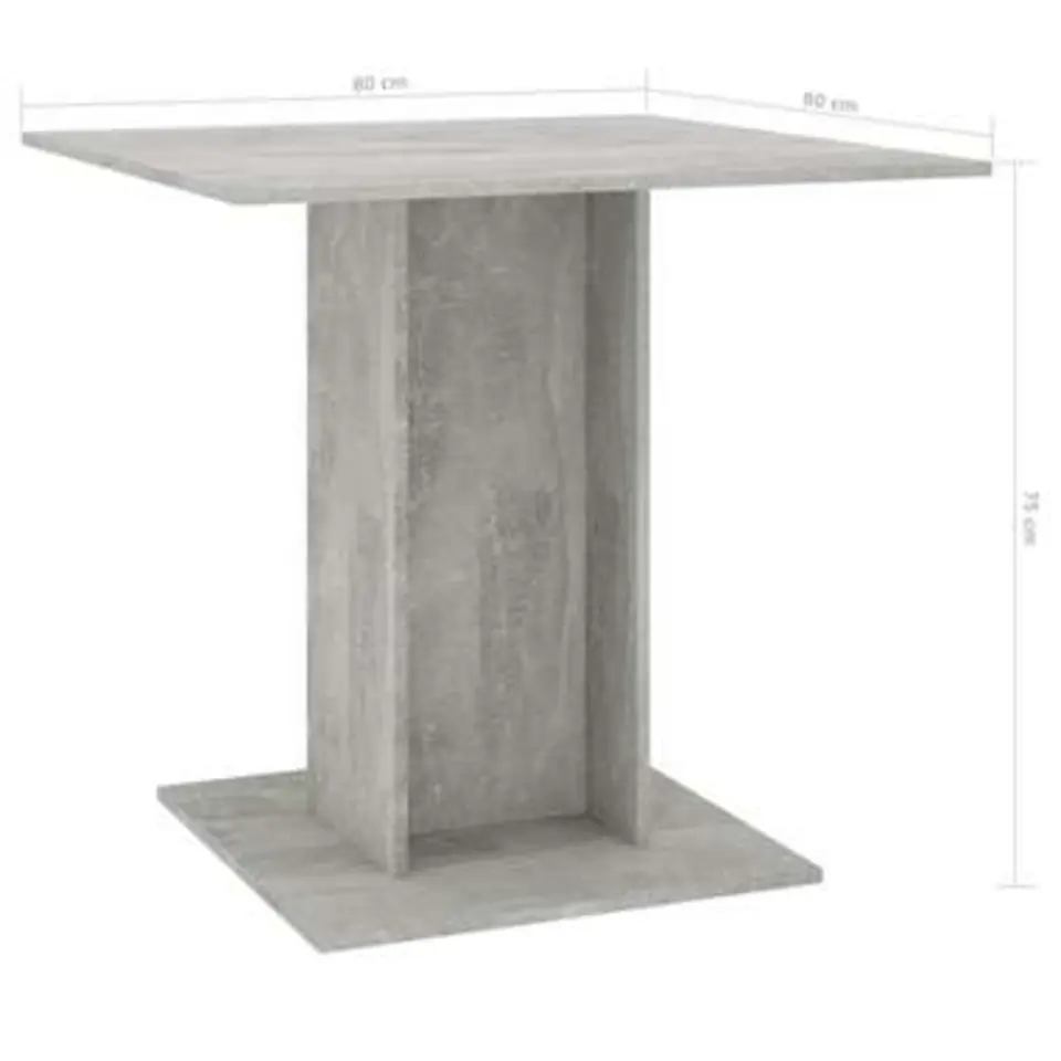 vidaXL - Eettafel - Grijs - Bewerkt hout
