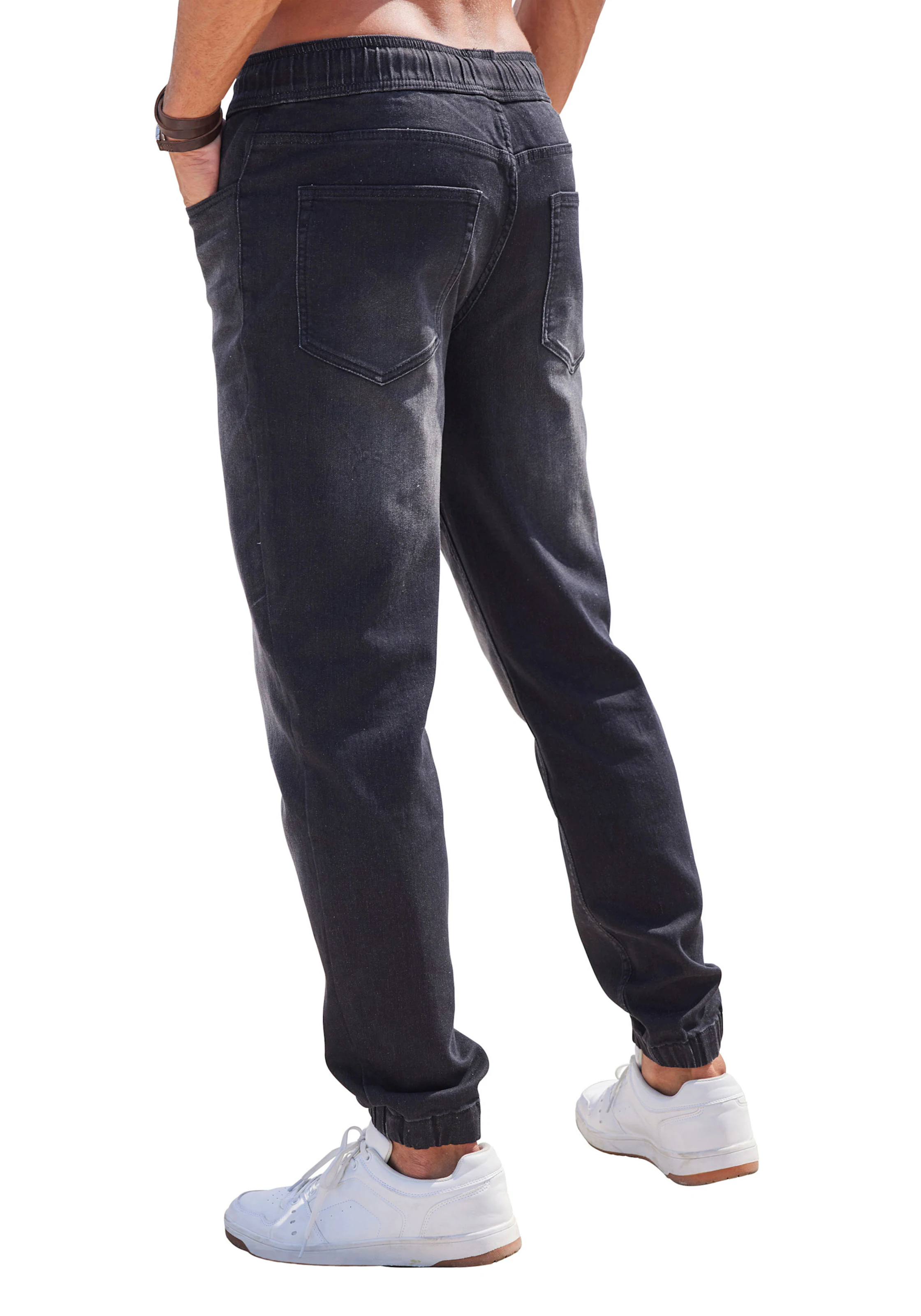 Jogg Pants in black-denim
