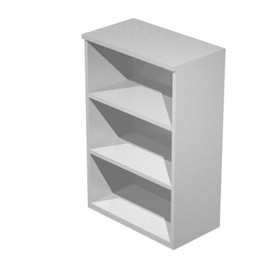 Bibliothèque mi-haute Trend - L80xP44xH120 cm - 2 étagères - gris