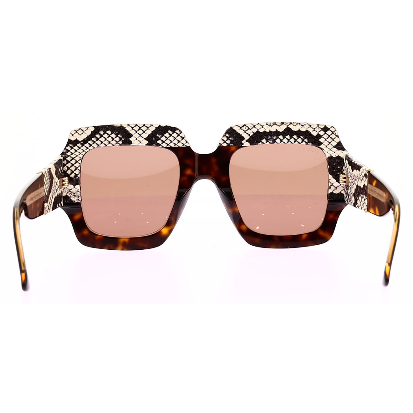 Gucci Lunettes de soleil imprimées Ecailles de Tortue marron - Très bon état