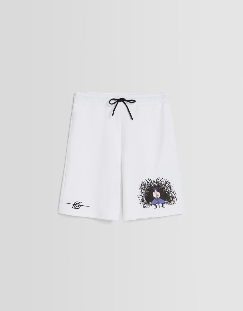 Bermuda de pelúcia com estampa do Naruto