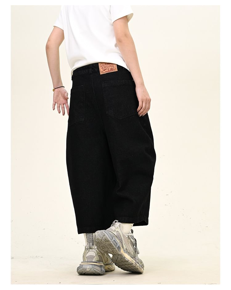 Iduna - Mid Rise Cartoon Print Washed Jorts