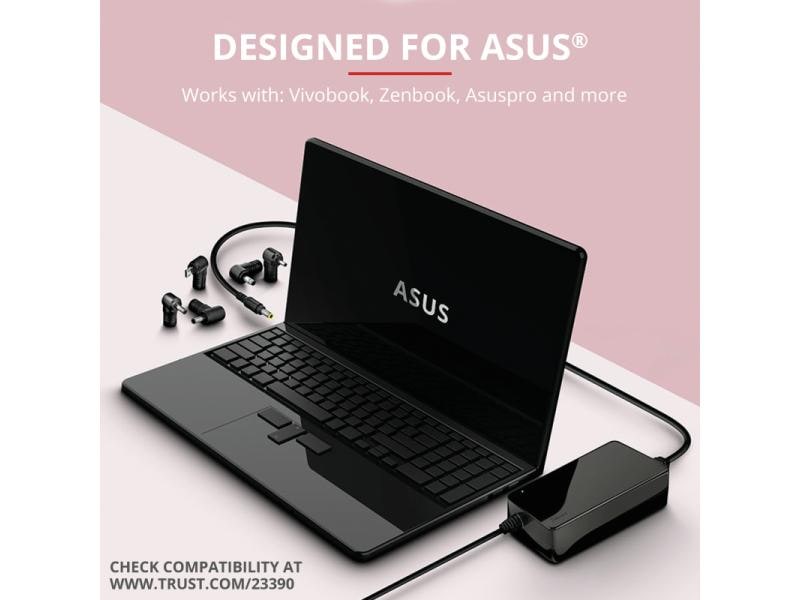 Trust Netzteil 90 W Maxo für Asus Notebooks 90W Netzteil für Asus Notebooks