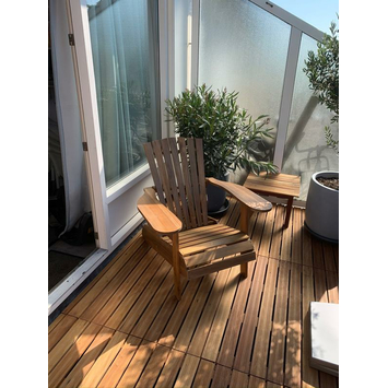 Wakefield loungestoel Bologna new teak look acaia hout
