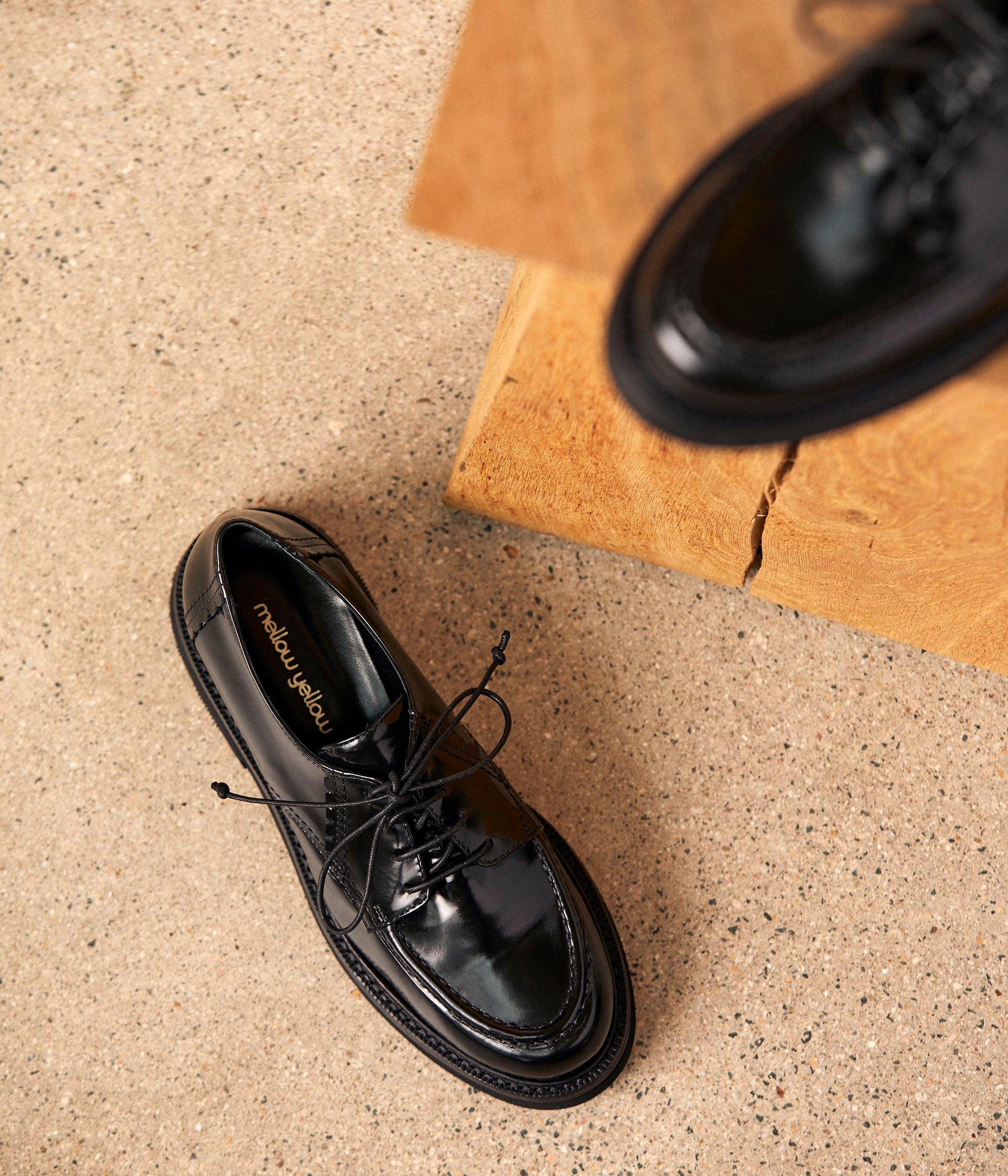 Derbies cuir noir Abelia