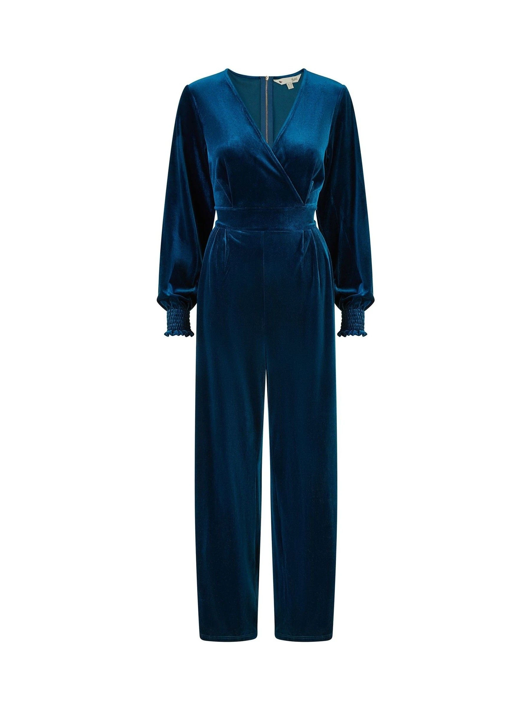 Yumi - Fluwelen jumpsuit met lange mouwen