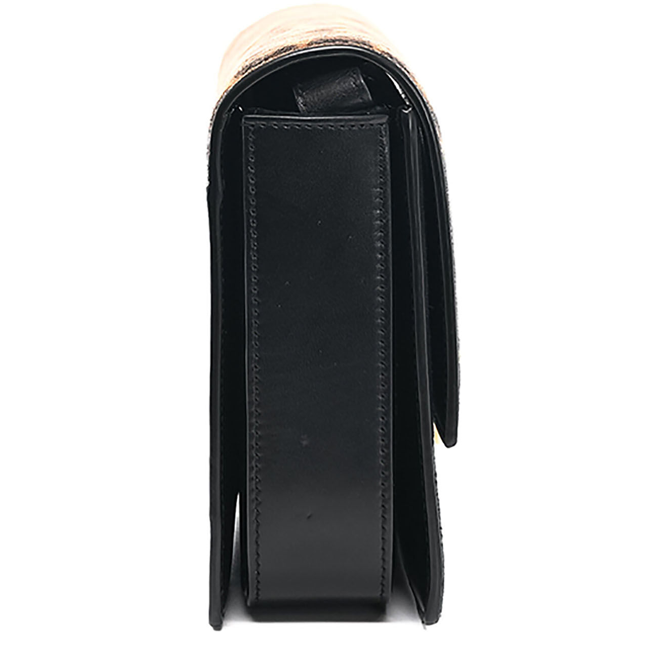 Saint Laurent Sac bandoulière en Daim Bellechasse imprimé léopard noir - Très bon état - Longueur 24 cm