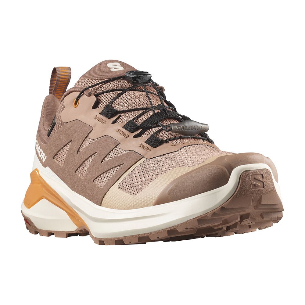 Salomon X-ADVENTURE GTX - Chaussures trail Femme mocha mousse/vanilla ice/turmeric