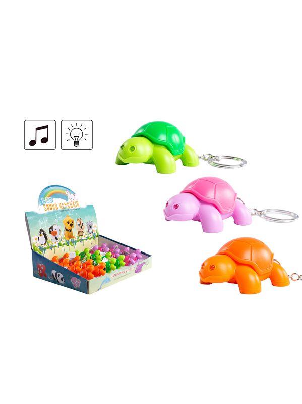PORTE CLE MUSICAL ET LED TORTUE