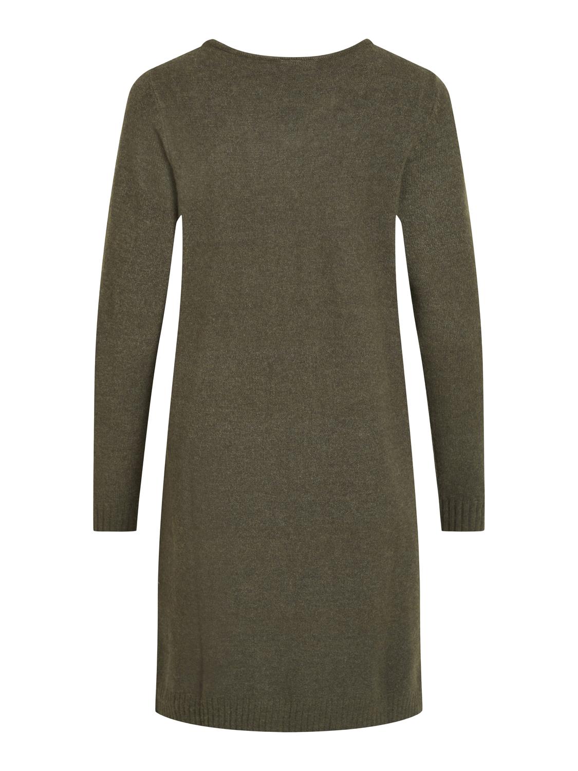 Vila  Viril L/S strikkjole - Forest Night