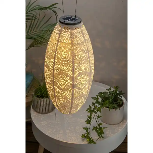 Premium-Solar-Lampion 20 x 40cm, champagne