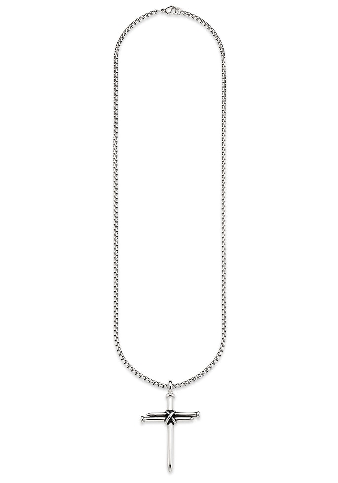 Bruno Banani Kette mit Anhänger »Schmuck Geschenk Halskette Kreuz, Venezianerkette«