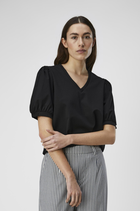 Object zwarte dames blouse