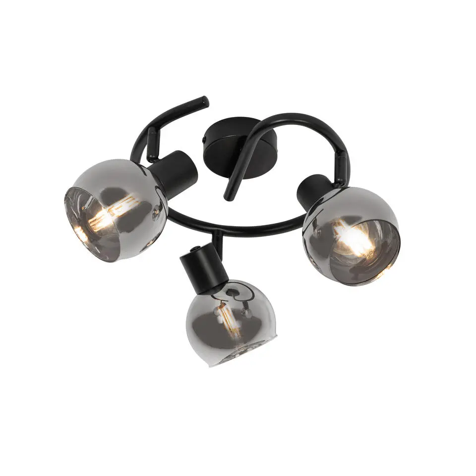 Qazqa opbouwspots vidro zwart e14