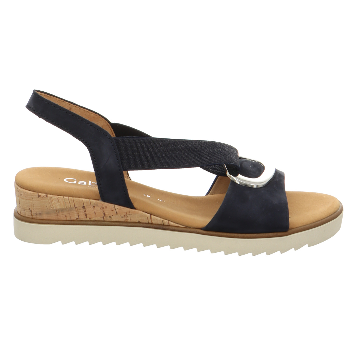 Keil Sandale blau