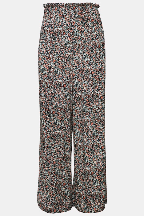 Hose, Wide Legs, High Waist, Millefleur-Print