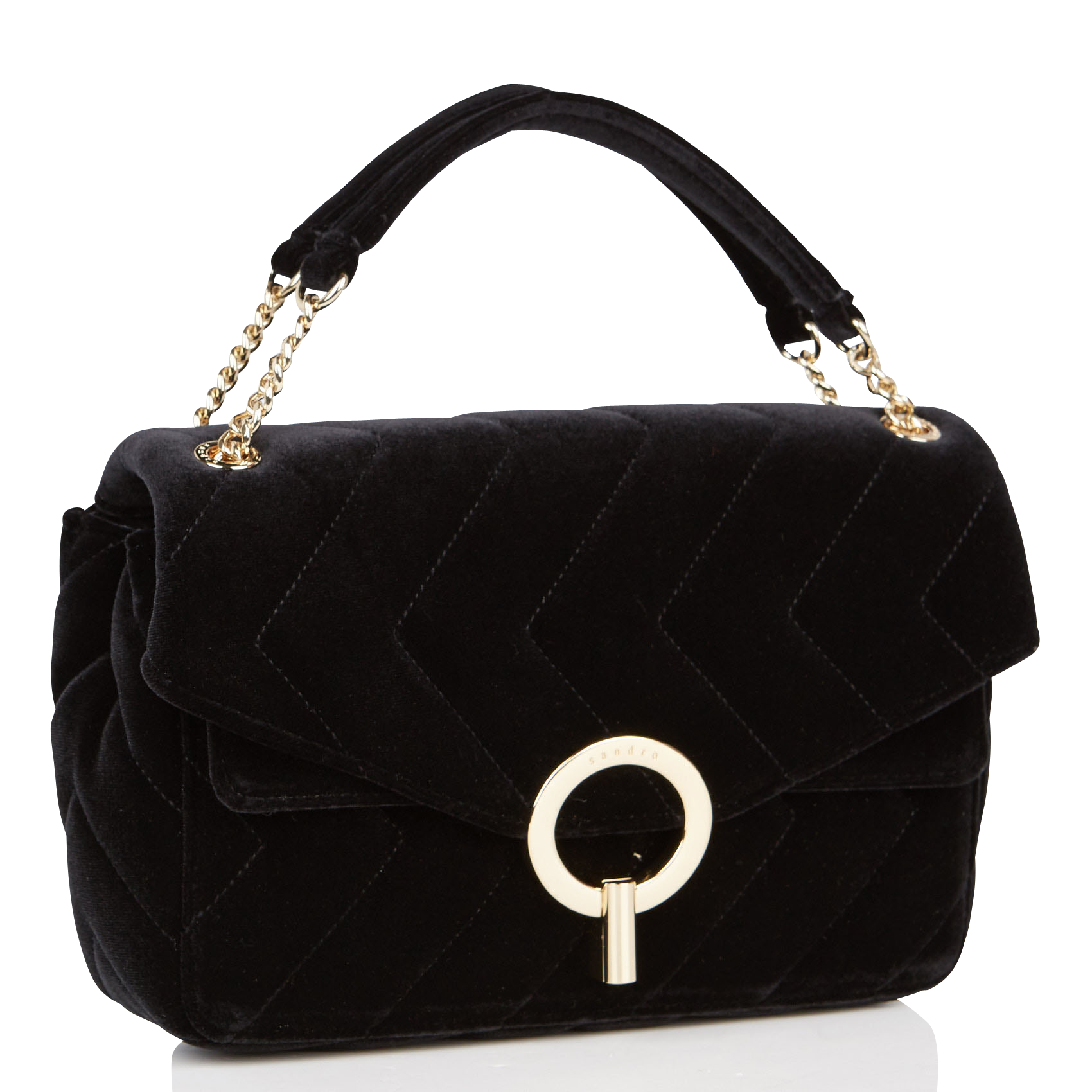 YZA - Sac bandoulière en velours matelassé | Noir