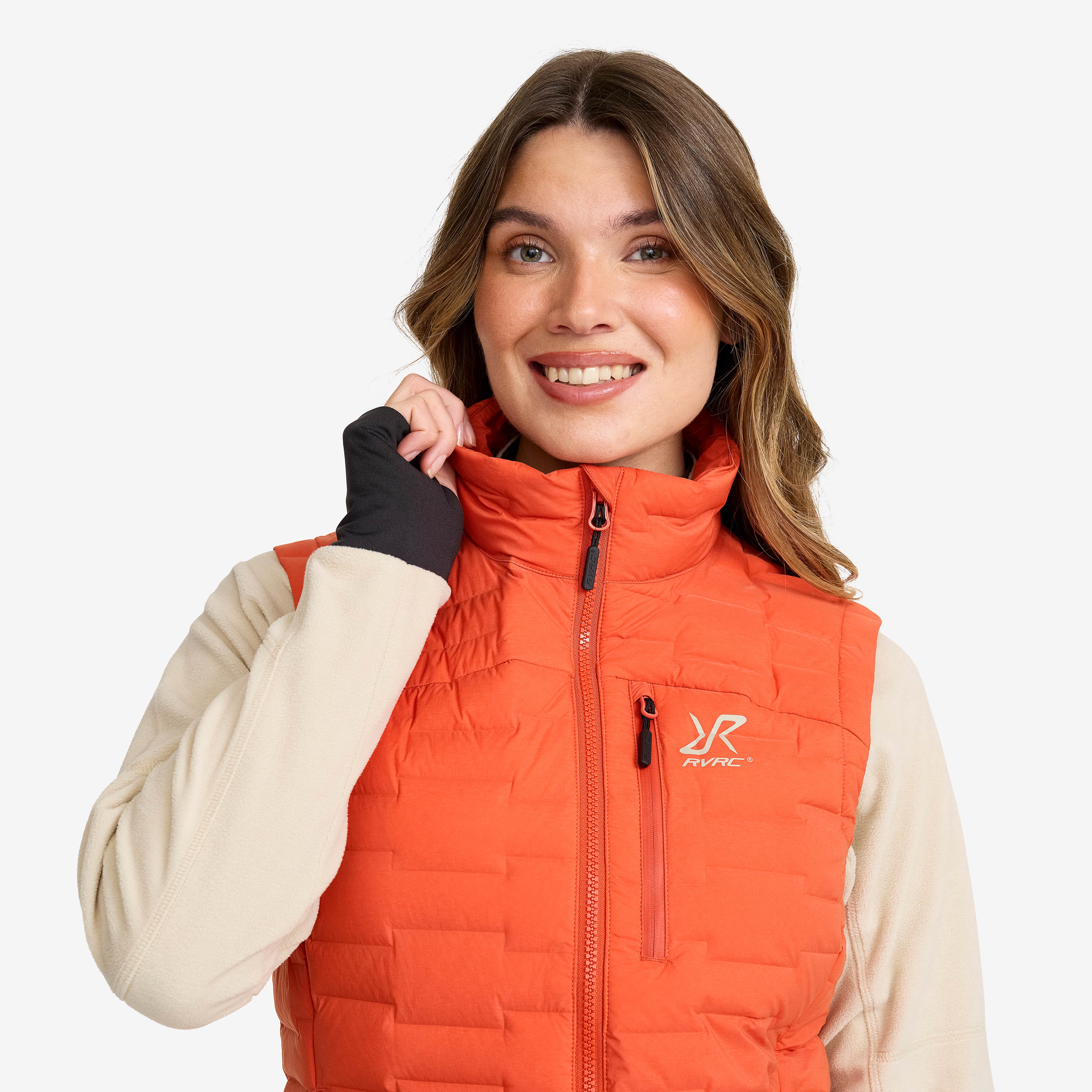 Flex Stretch Down Vest Dame Mecca Orange