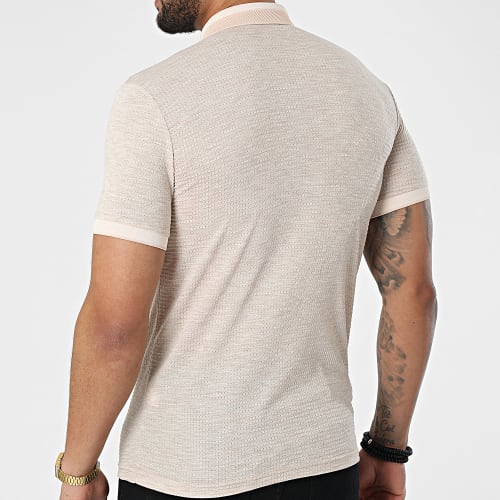 Polo A Manches Courtes 1095 Beige Chiné