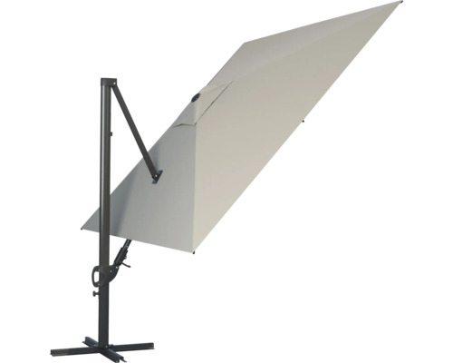 Soluna Orléans zweefparasol, 300 x 300 cm, vierkant, ecru