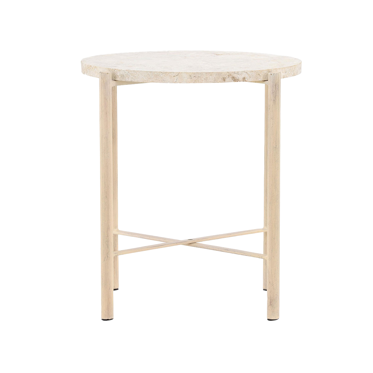 Bijzettafel Thora - met stenen blad Beige