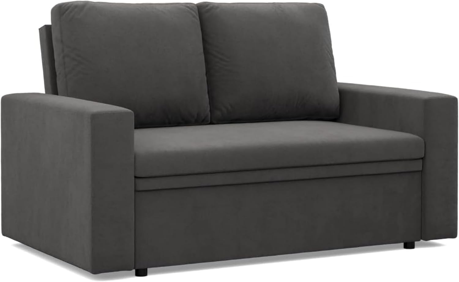 Mebligo - NEO Kollektion Sofa 2 Sitzer Mit Schlaffunktion Und Bettkasten, 148 x 90 x 87 cm, Kleines Schlafsofa Für Wohnzimmer, Grau