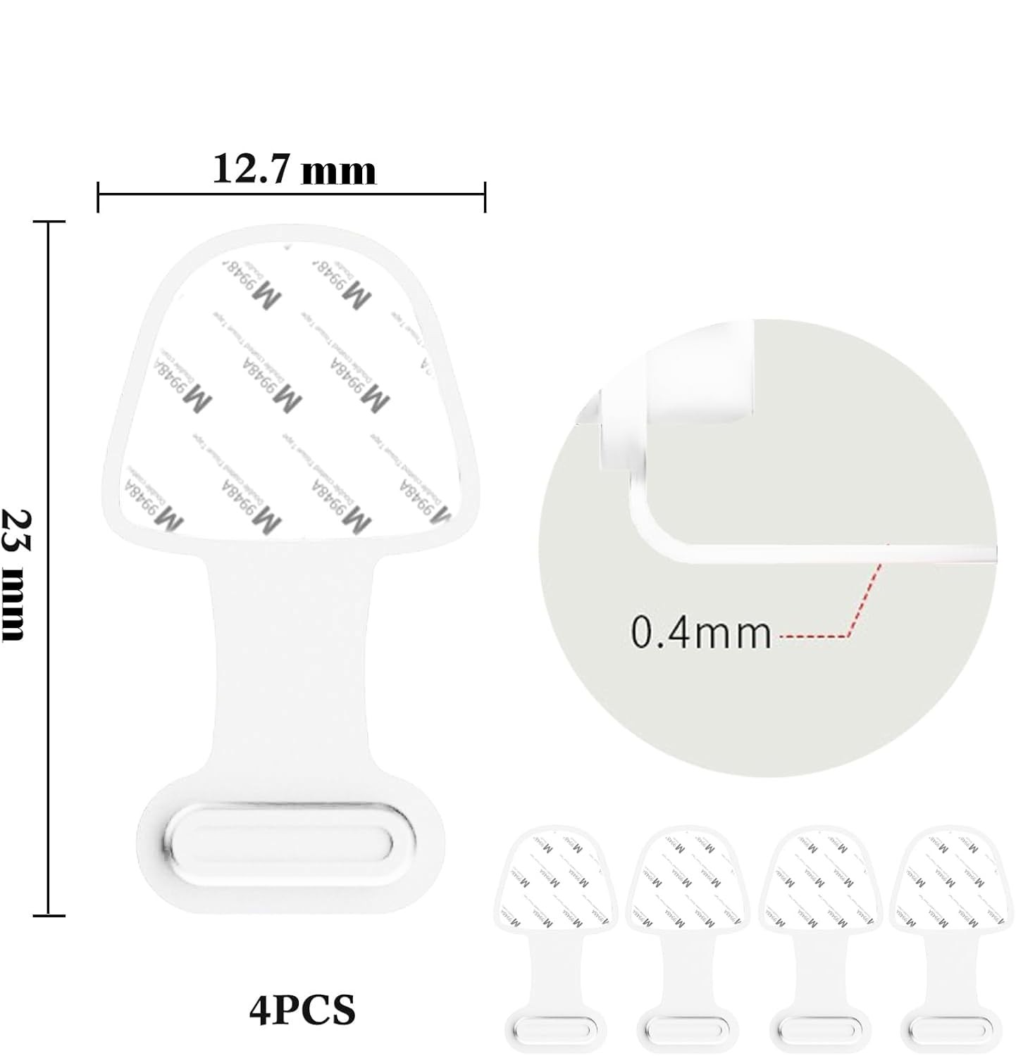 (4er Set) USB C Anti Staub Silikon Schutzstecker Anschlusskappen für Laptop / Notebook / Smartphones - Transparent