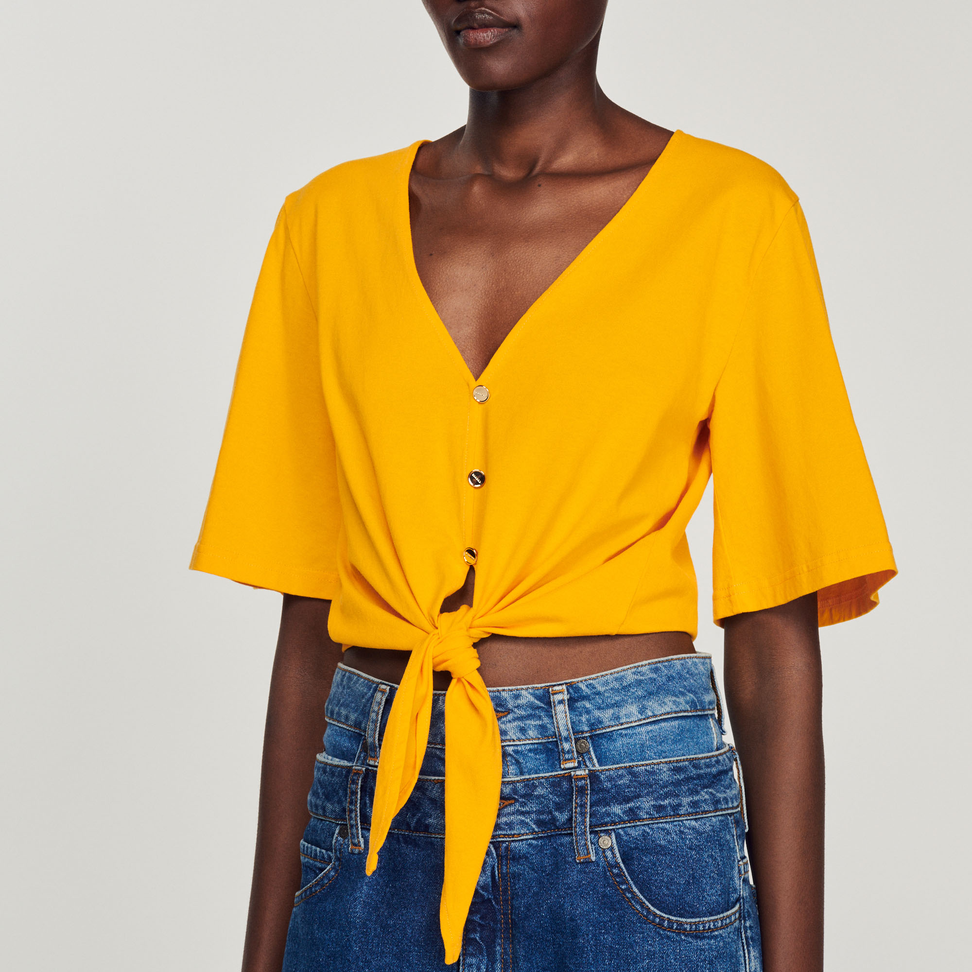 T-shirt court bijoux
