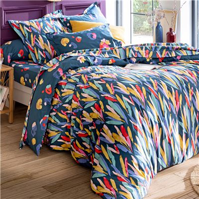 Linge de lit plumes colorées - BECQUET CRÉATION