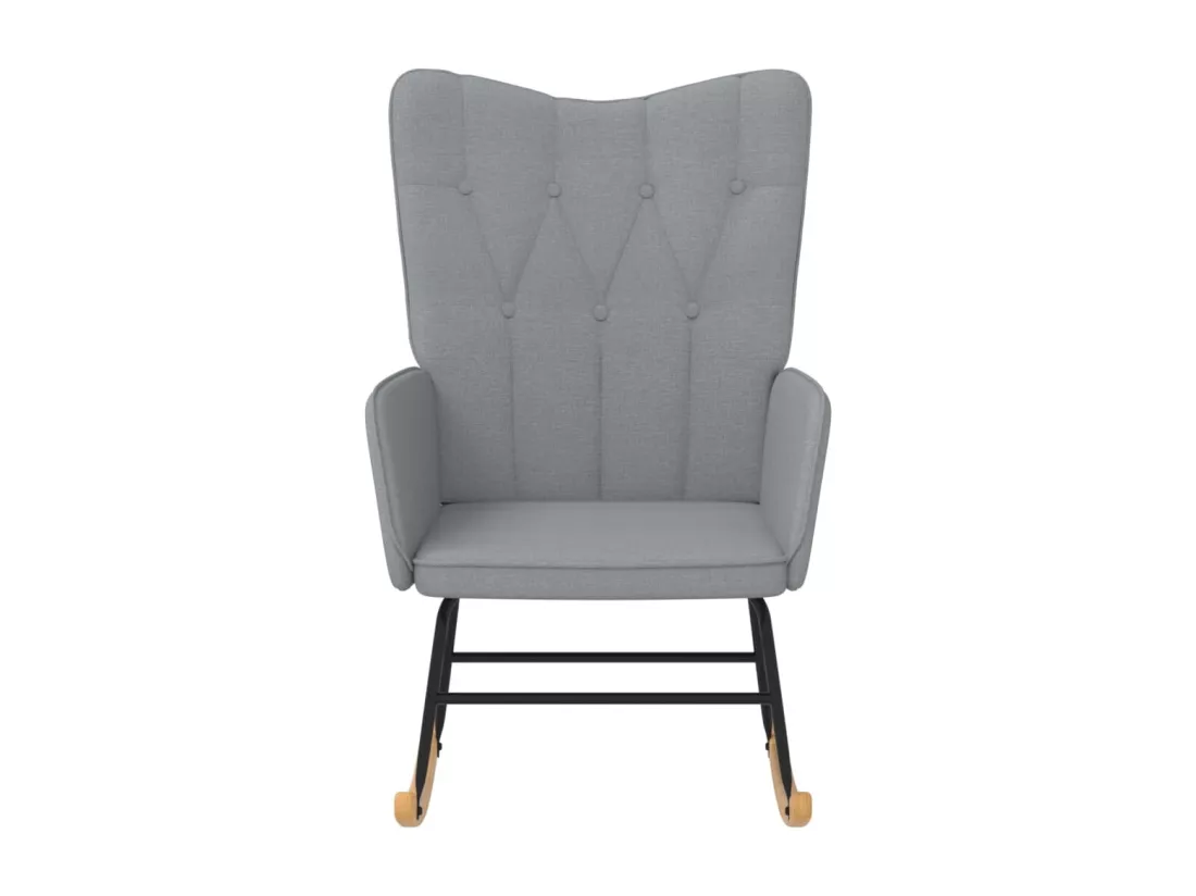 Chaise à bascule Gris clair Tissu
