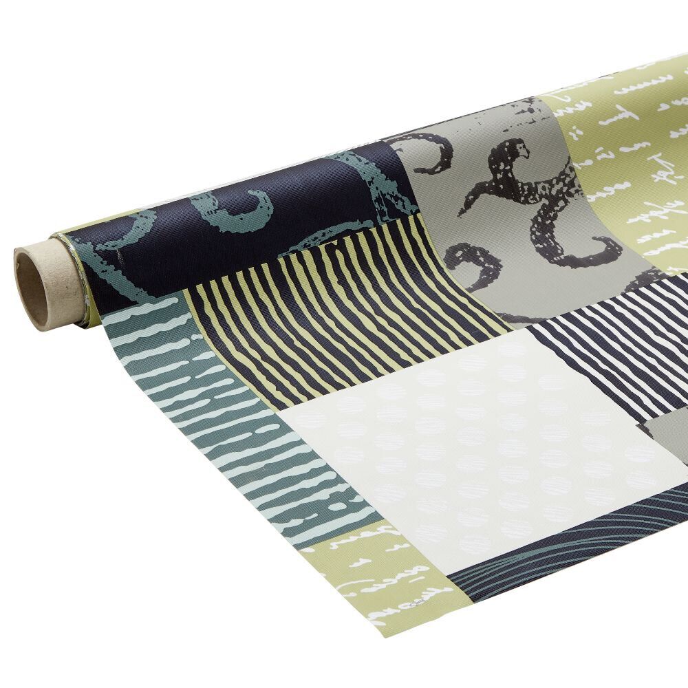 Toile cirée motif embossé carreau spirale 140 cm