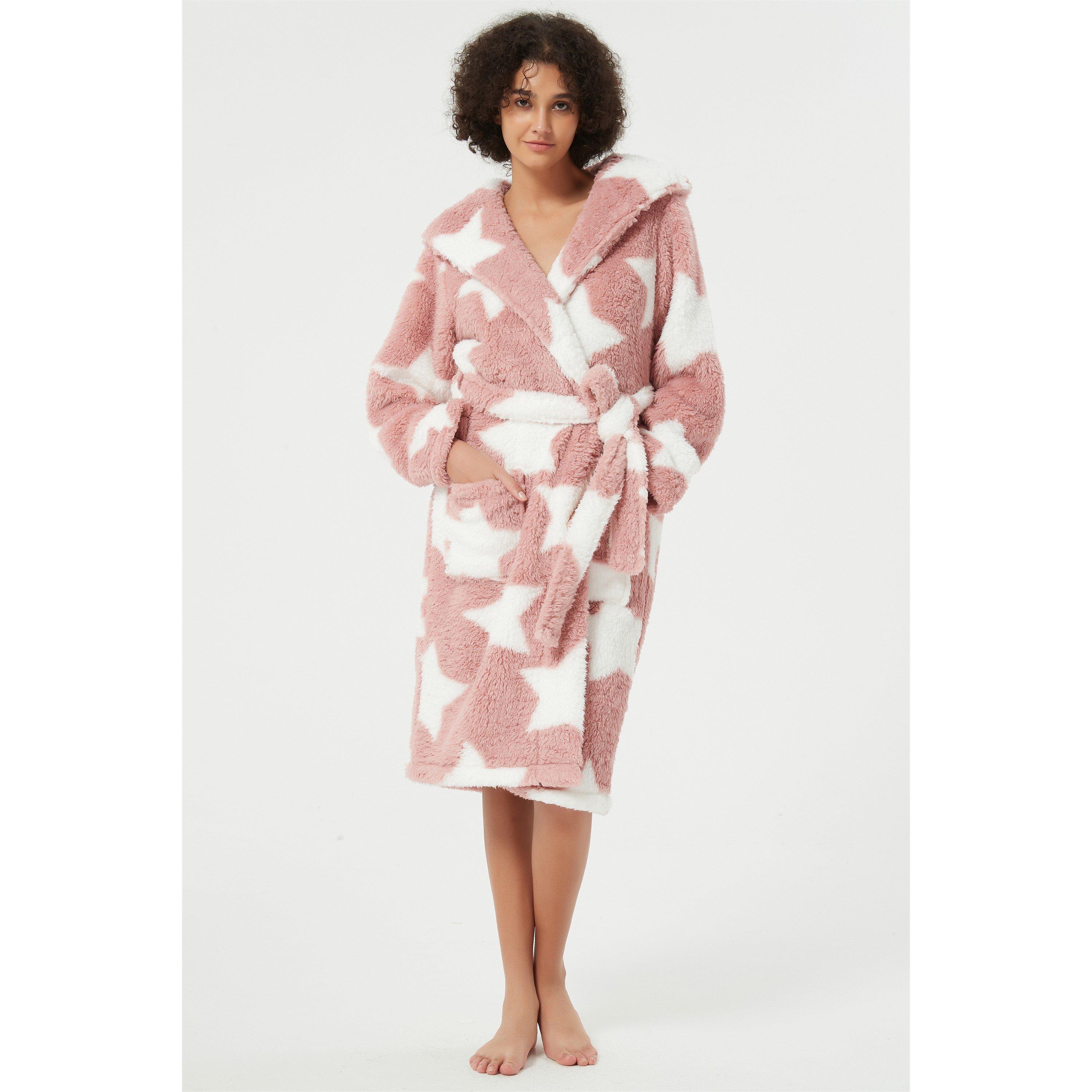 Linea Ladies Sherpa Star Dressing Gown