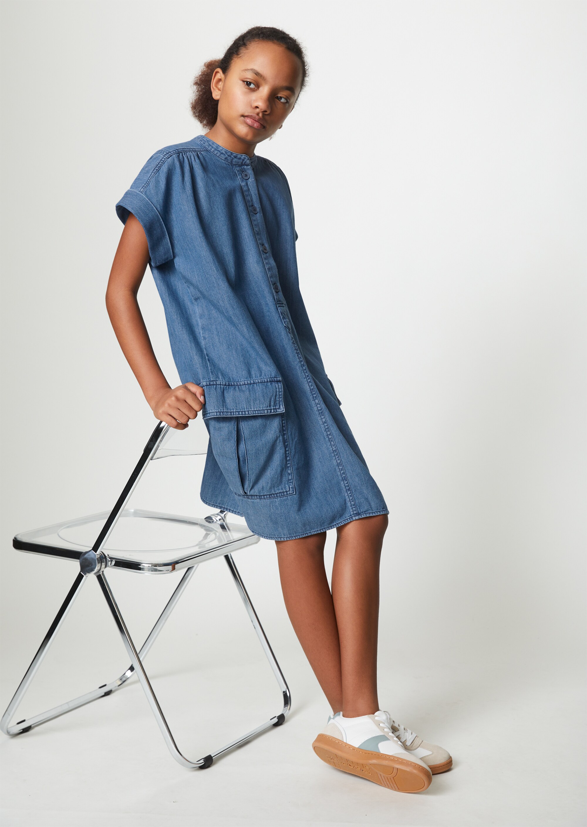 TEENS-GIRLS Kleid in softer, leicher Denim-Qualität