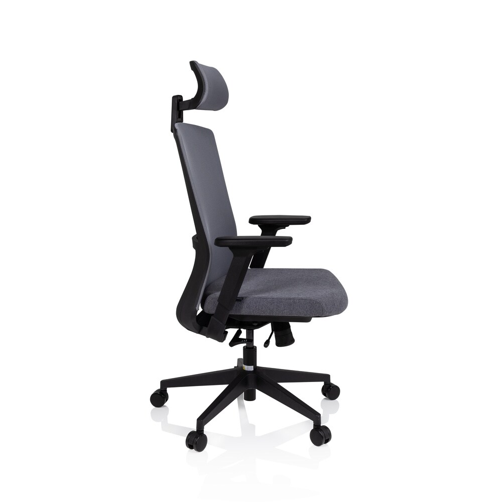 Profi Bürostuhl CAPTIVO Stoff/Netzstoff mit Armlehnen (höhenverstellbar) hjh OFFICE