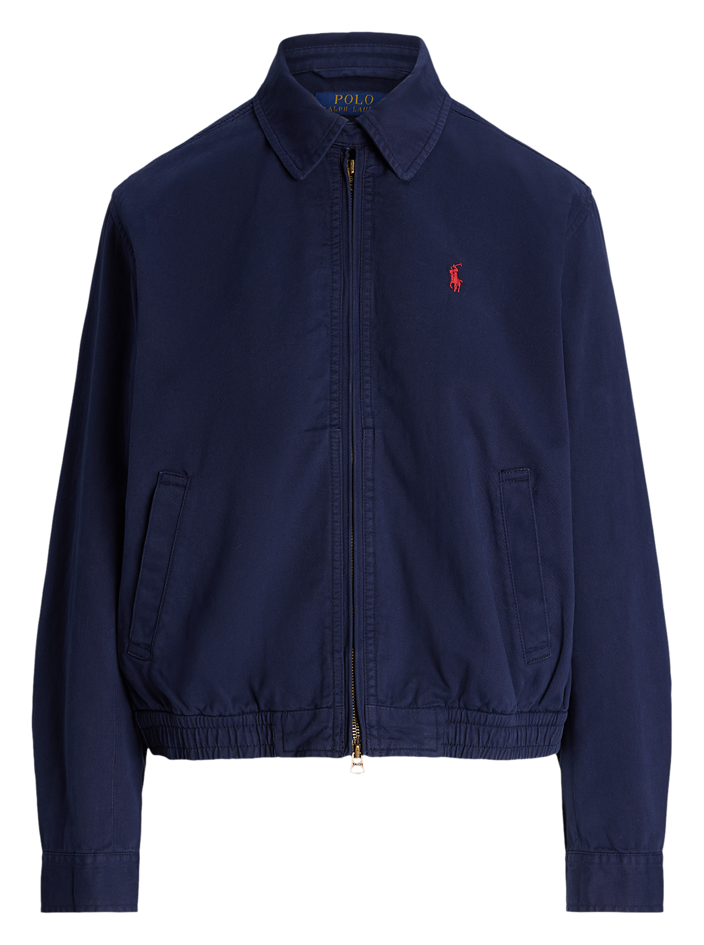 Coupe-vent col classique en coton | Bleu