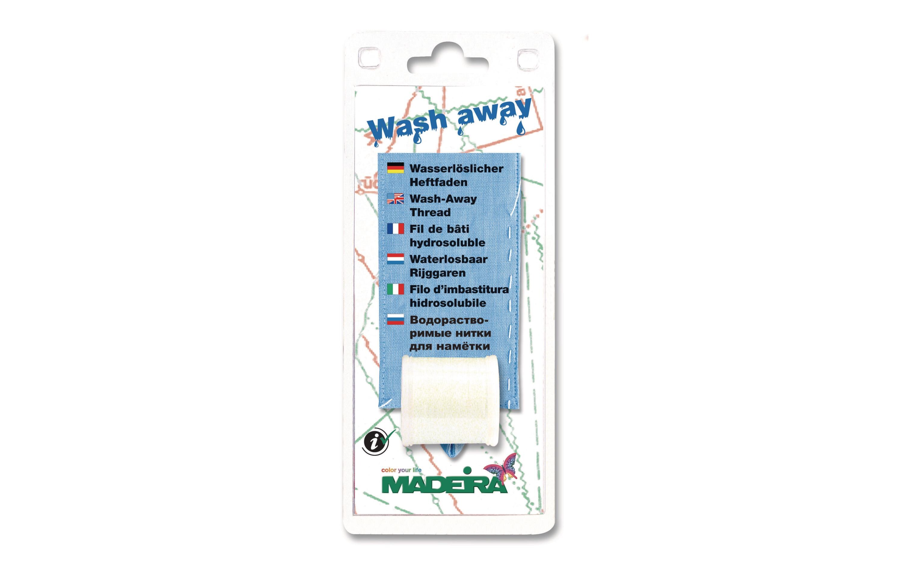 Spezialgarn Heftfaden Wash Away TransparentWasserlösliches Heftgarn