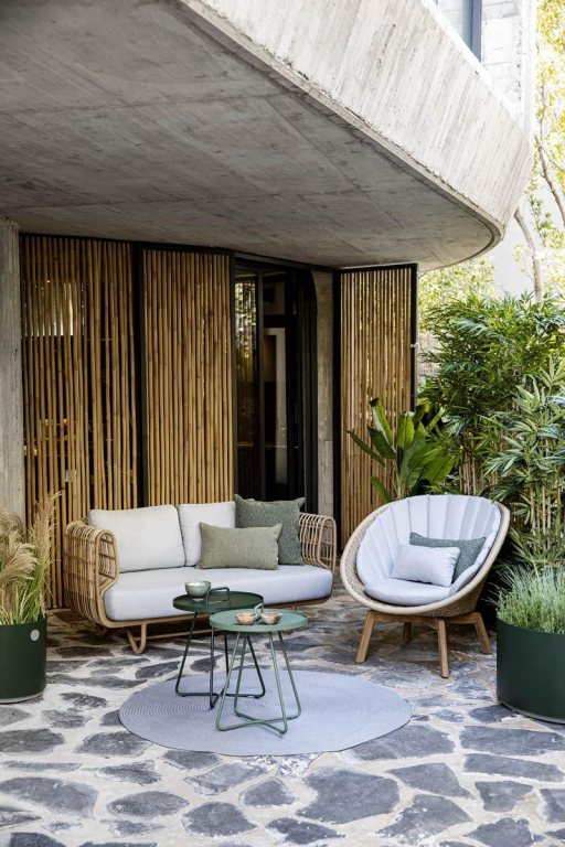 Cane-Line Nest Outdoor 2-zits loungebank naturel