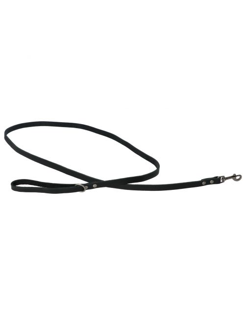 Adori Looplijn Vetleder Met Print - Hondenriem - 180x1.4 cm Zwart S